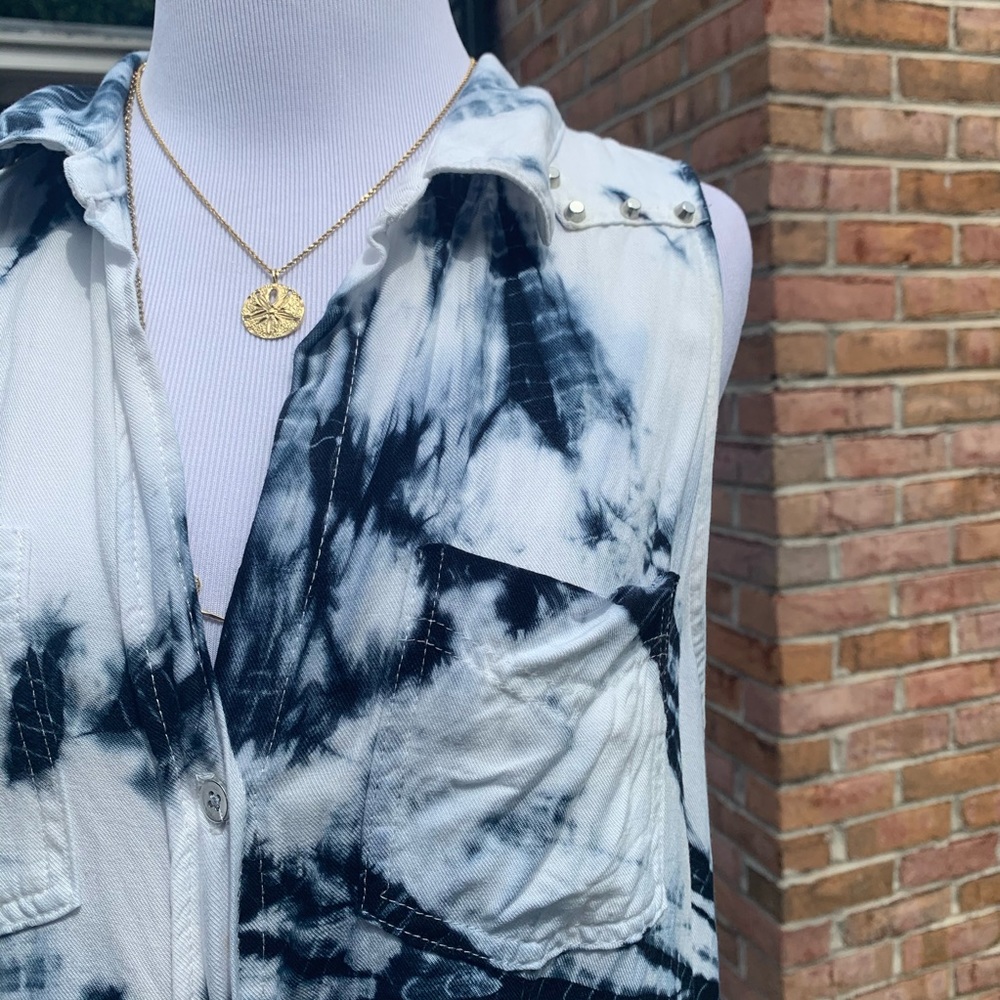 🏷️ Rock & Republic Hi Low Tie Dye Top S - Picture 2 of 9